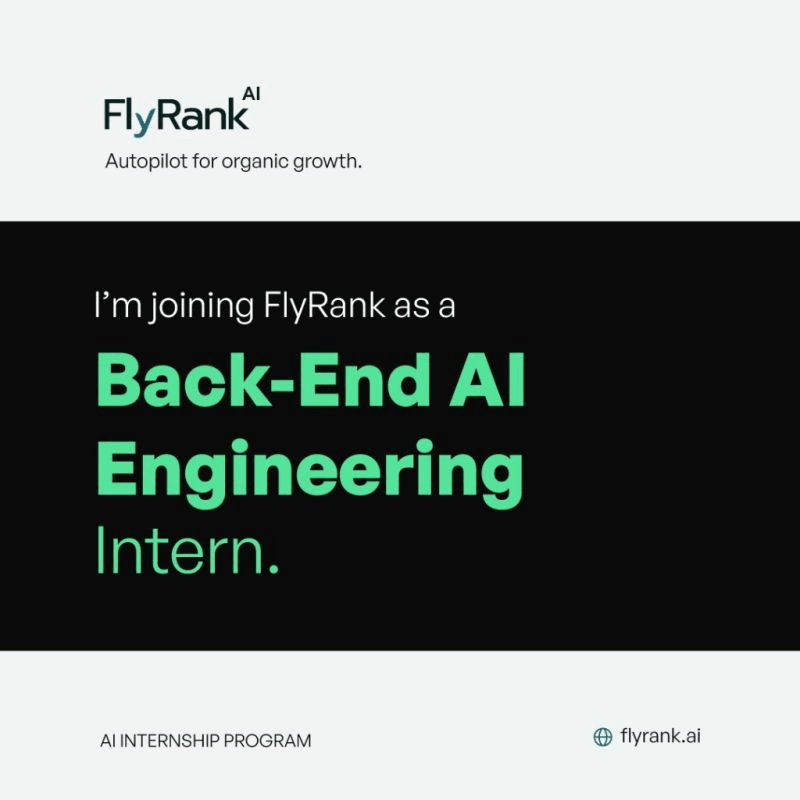 FlyRank AI – Back-End AI Engineering Intern Announcement